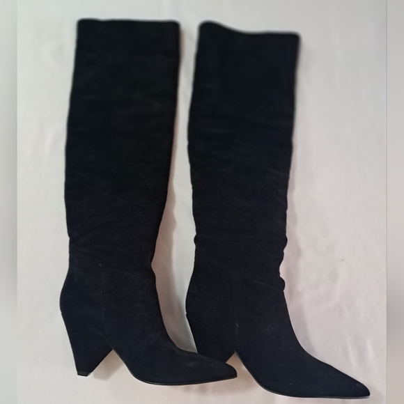 Marc Fisher Pagie 2 Suede OTK Pointed Toe Boots - Picture 2 of 5